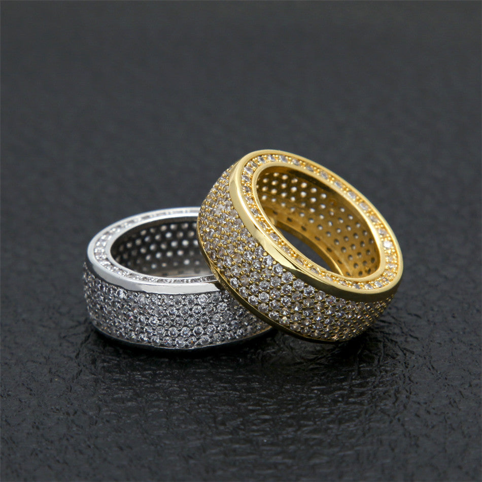 Rings Hip Hop Copper Zircon Ring St. Valentine's Spectrum