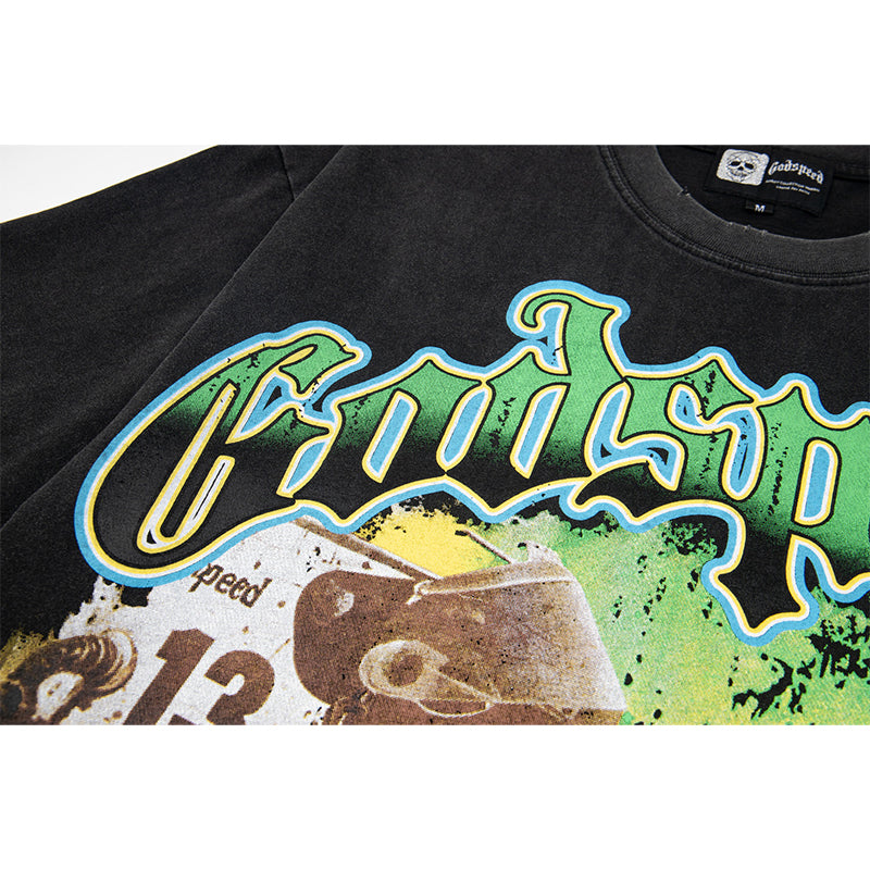 Godspeed T-Shirt Retro Fantasy Pattern