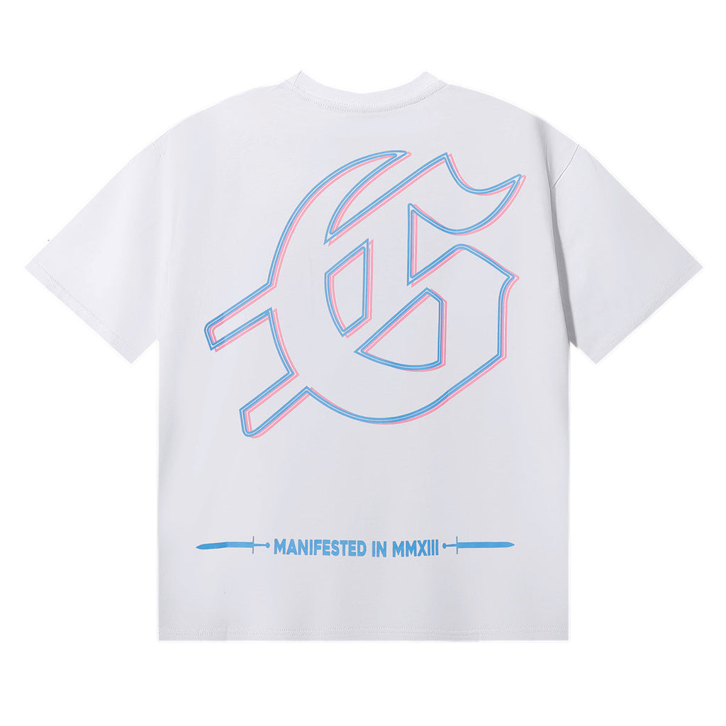 Godspeed T Shirts Skeletons Crowd Printed Cotton Casual Short Sleeves Men and Women