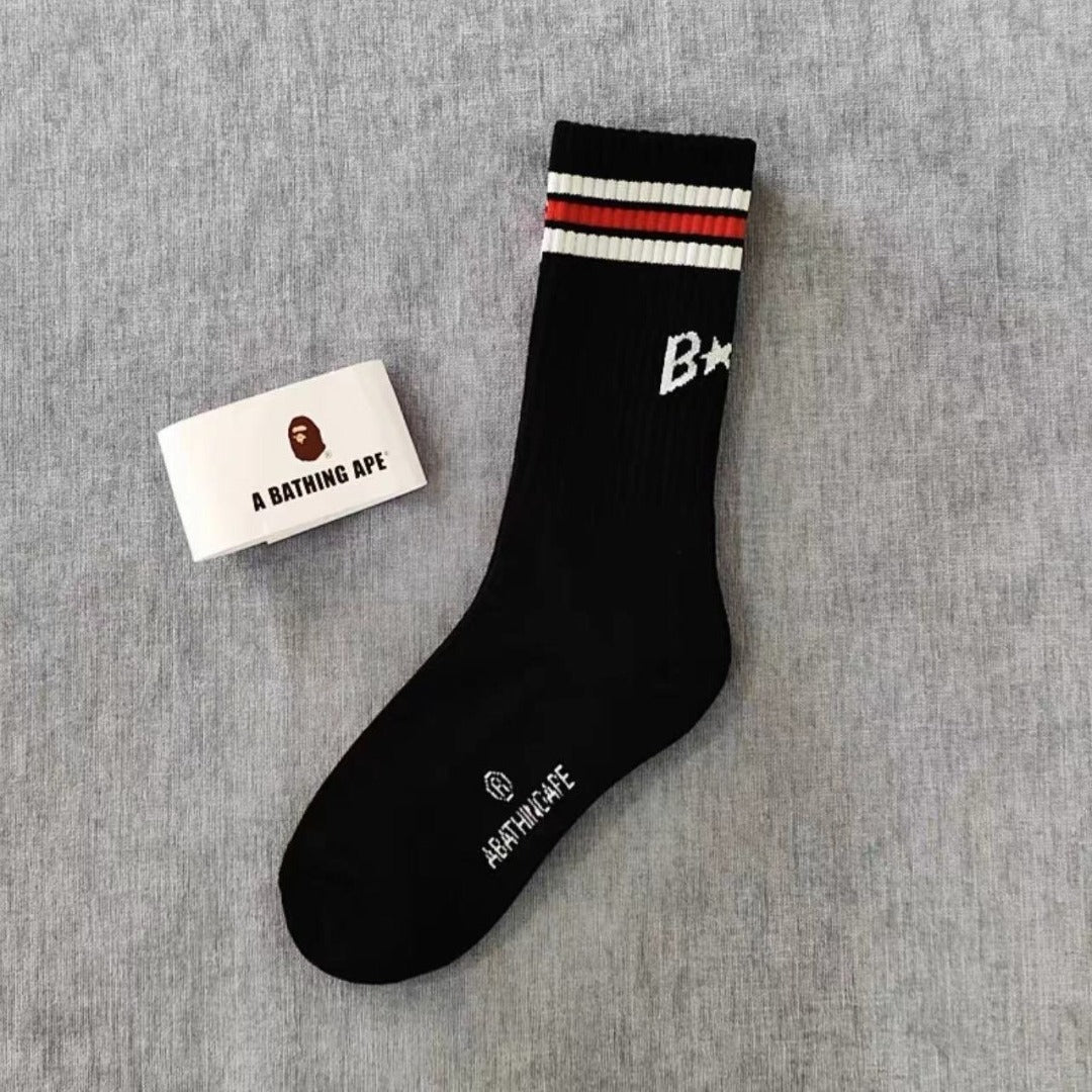 Bathing Ape Bape Socks ape head socks men and women medium tube towel bottom outdoor actual combat elite training sports basketball socks