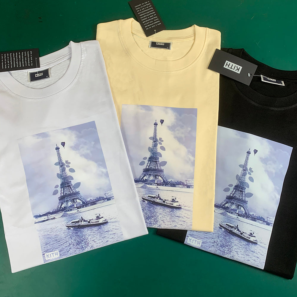 Kith T-Shirt Kith Kith Floral Navy Eiffel Tee