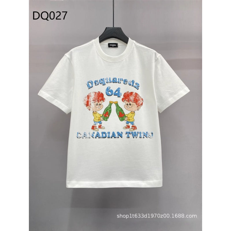 DSQ2 T Shirts Color Cartoon Print