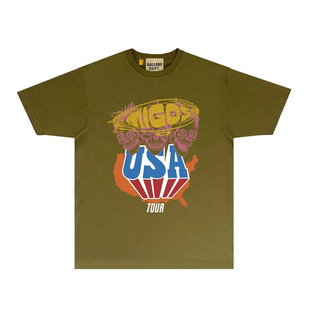 Gallery Dept T Shirt Retro Printed Loose Short-Sleeved Shirt (part2)