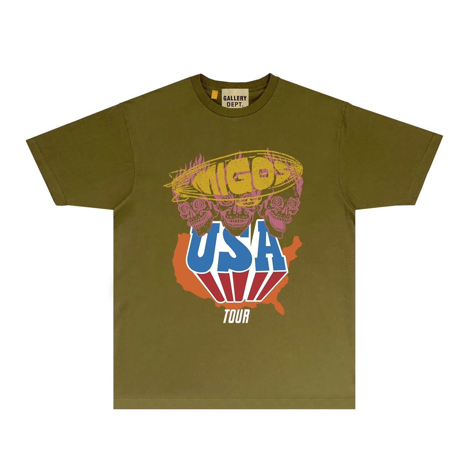 Gallery Dept T Shirt Retro Printed Loose Short-Sleeved Shirt (part2)