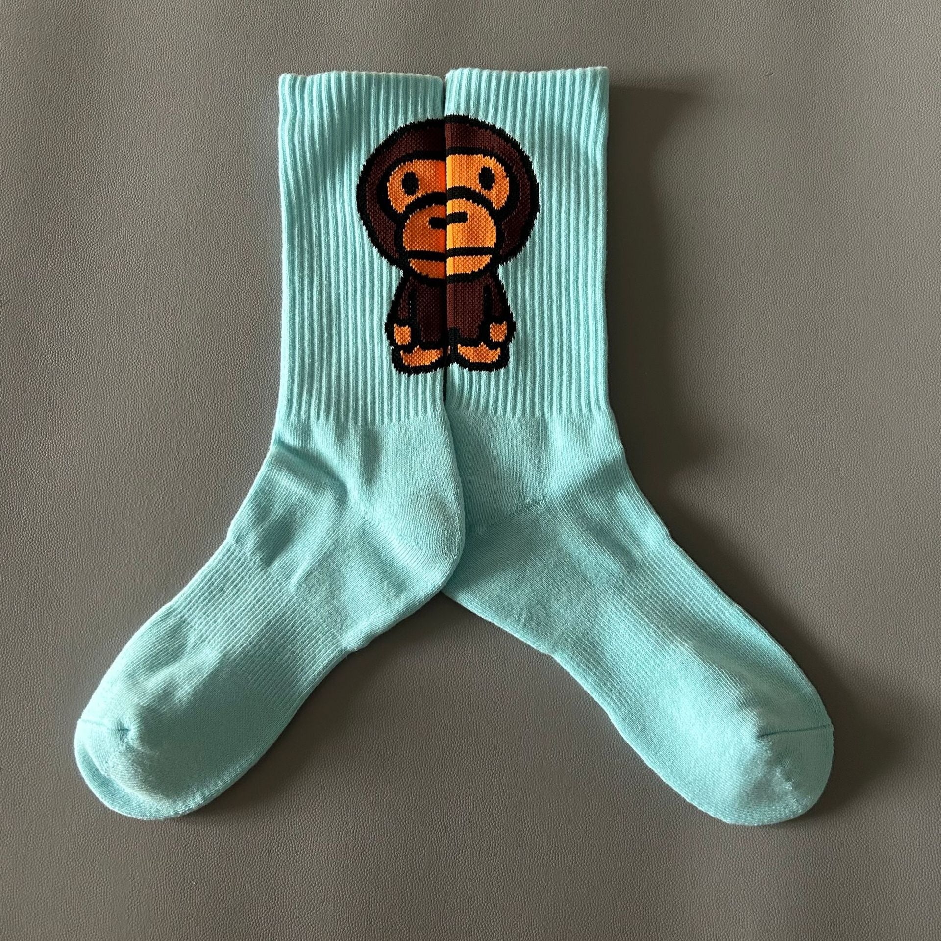 Bathing Ape Bape Socks ape head socks men and women medium tube towel bottom outdoor actual combat elite training sports basketball socks