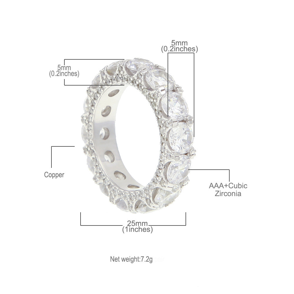 Rings Premium Claw Set AAA Zircon Ring Fashion 18K St. Valentine's Spectrum