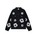 American-style baseball jacket American-style Denim Tears cotton flower denim jacket for men ¨C loose-fit, high-street trendy brand