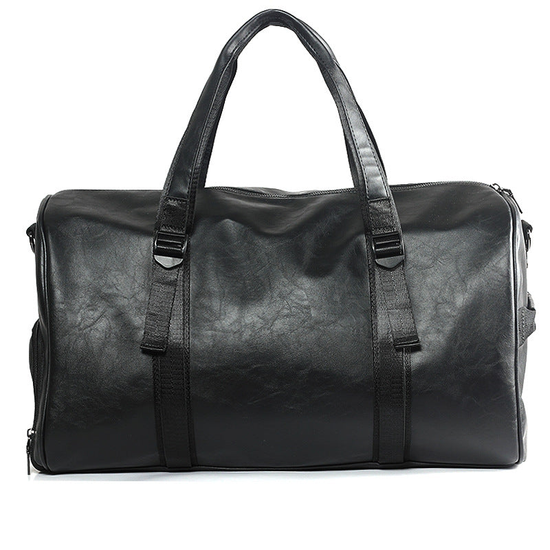 Leather duffel bag men's travel bag large capacity portable messenger bag travel luggage bag