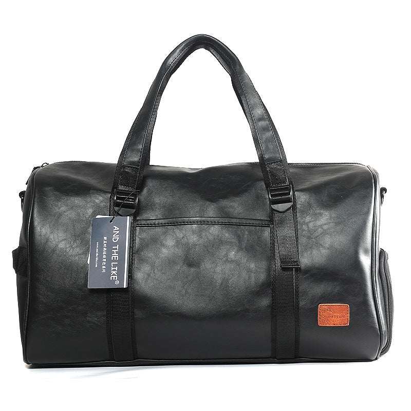 Leather duffel bag men's travel bag large capacity portable messenger bag travel luggage bag
