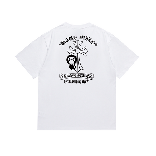 Bathing Shark and ape head print T Shirts