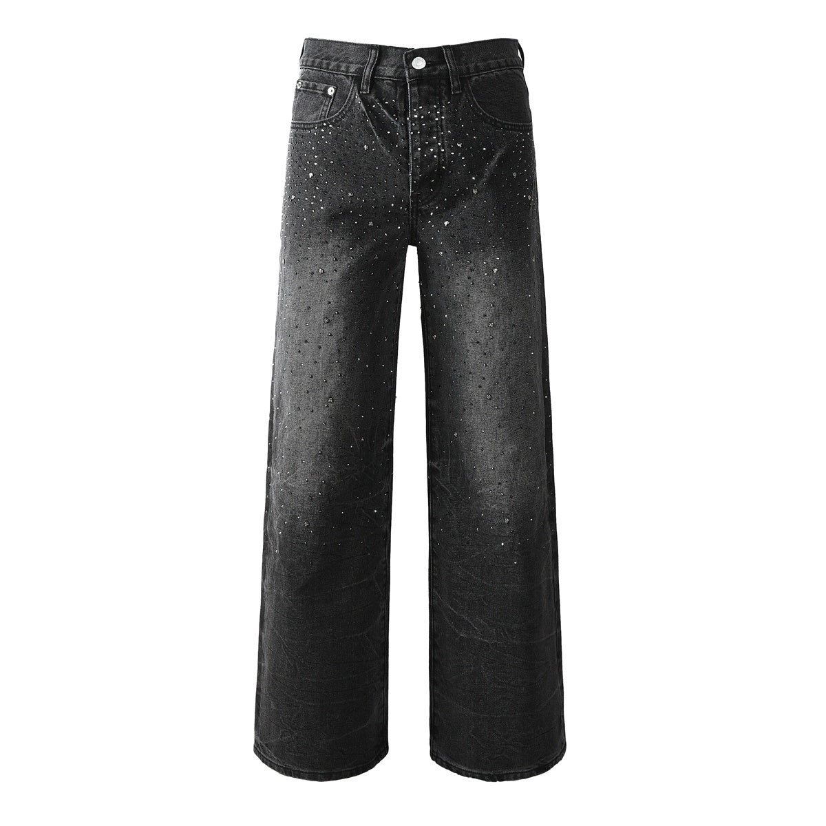 Mens trendy purple jeans, 100% cotton Jeans Rhinestones #105
