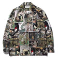 GUILTYPARTIES TIGER Long sleeved shirt 18aw, Ukiyo-e painting loose Hawaiian long-sleeved shirt men