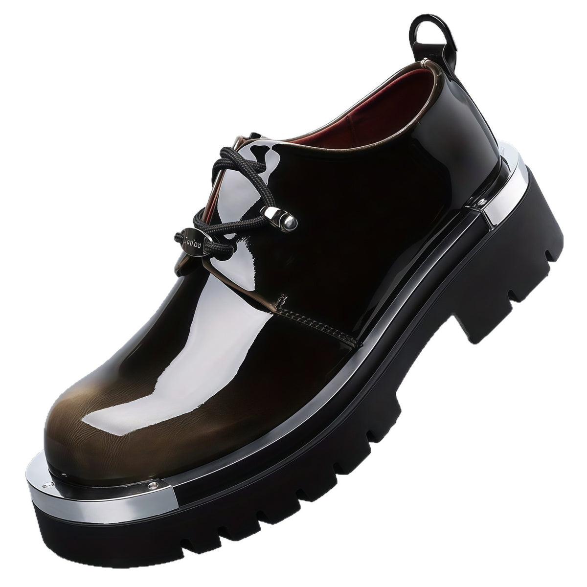 Men's dress shoes leather shoes men's thick-soled heightening leather shoes glossy derby shoes wedding business men's shoes light luxury high sense