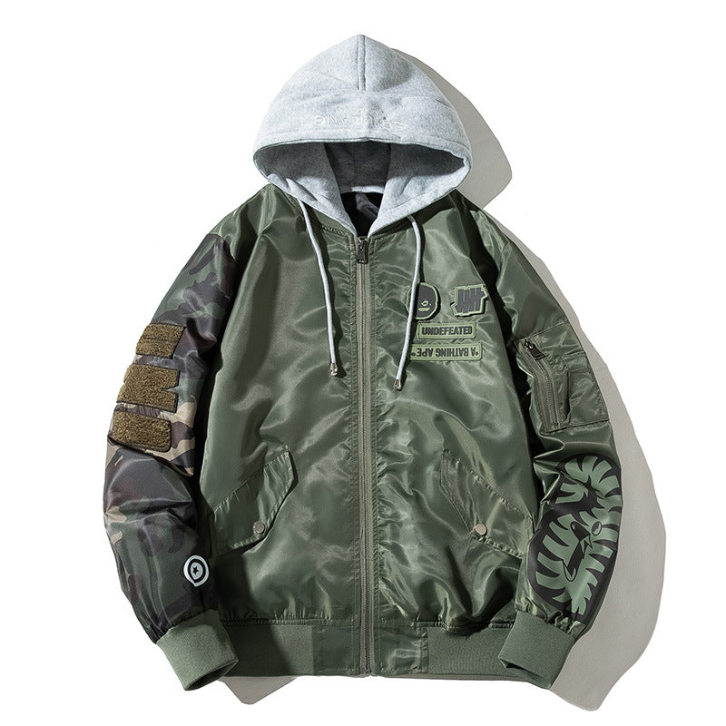 Men's Bomber Jacket MA-1 Winter Thickness available cotton-padded jacket Air Force Pilot Men's and Women's Autumn and Winter Thickened Couple Baseball Uniform