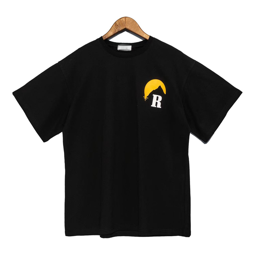 Rhude T Shirt Classic Sunset Theme Printed Short Sleeve T-Shirt