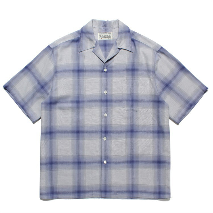 GUILTYPARTIES TIGER Shirts 23SS Striped Plaid Polka Dot Hawaiian Rayon Short Sleeve Shirt Men