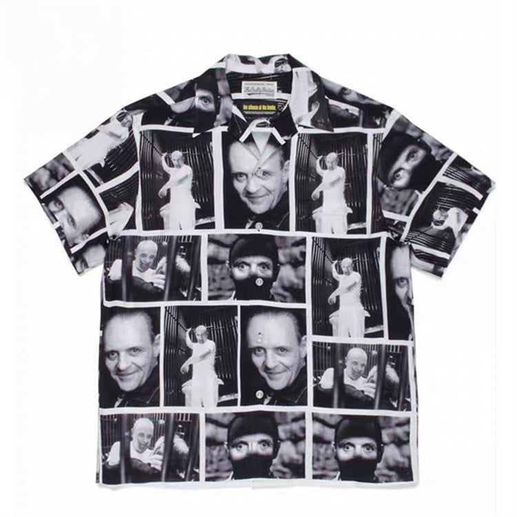 GUILTYPARTIES TIGER Shirts 21ss Joint Silence of the Lambs Thriller Movie Hannibal Hawaiian Short Sleeve Shirt