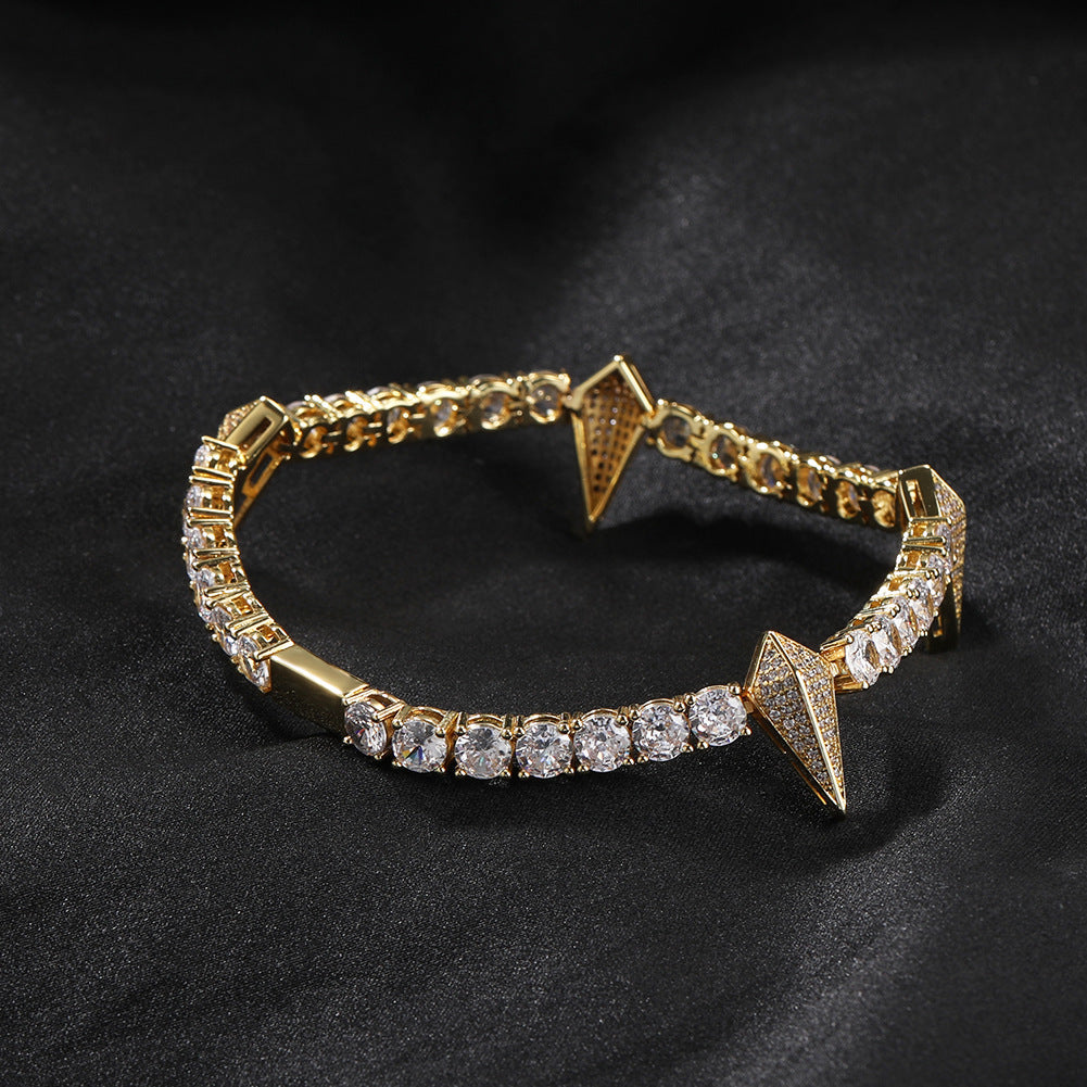 Bracelet Black Panther Bracelet with Diamonds Hip Hop Ins Copper Spectrum St. Valentine's