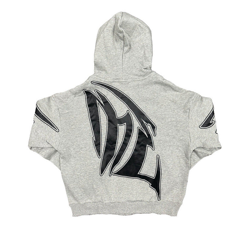 Mixed Emotion T-Shirt Vintage Loose Casual Cardigan Hoodie Jacket