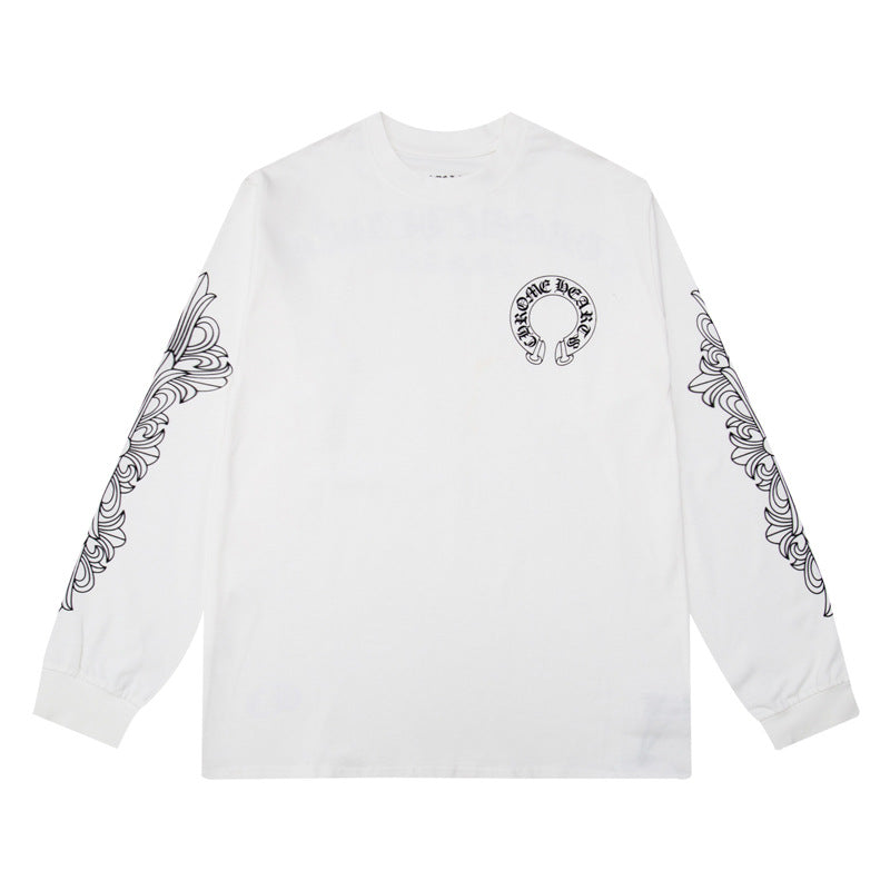 CHH  Heart Long Sleeve Shirt Unisex Fashion Loose Long Sleeve Shirt