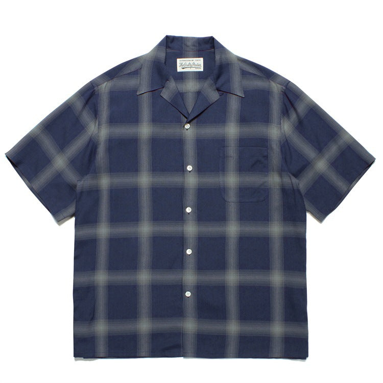 GUILTYPARTIES TIGER Shirts 23SS Striped Plaid Polka Dot Hawaiian Rayon Short Sleeve Shirt Men
