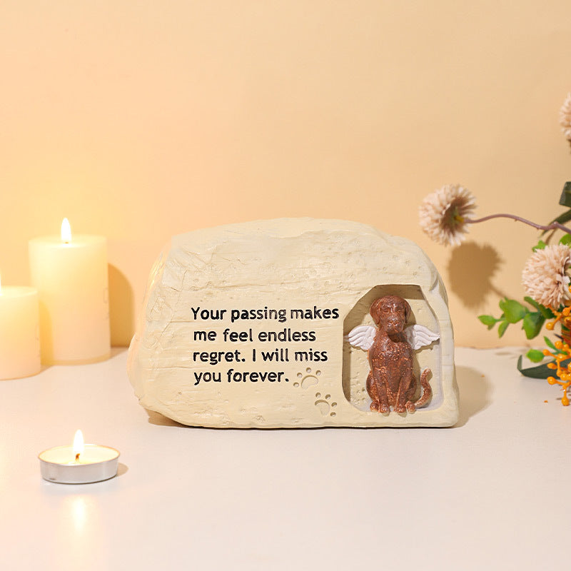 Pet Grave Marker Resin Pet Funeral Urn Storage Box Cat Dog Funeral Memorial Supplies