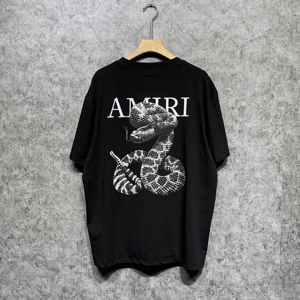 Amiri T Shirt Printed Casual Hip Hop round Neck Short Sleeve T-shirt