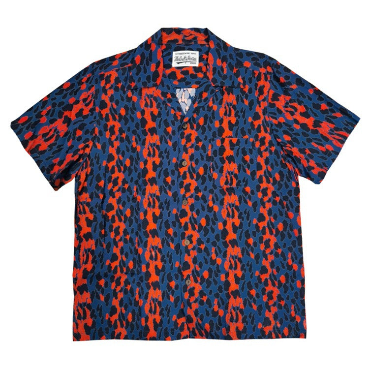 GUILTYPARTIES TIGER Shirts Thin leopard print short-sleeved Takuya Kimura Same shirt for men and women