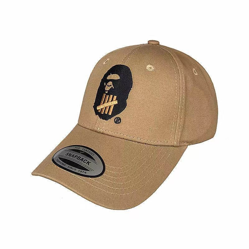 Bathing Ape Bape Hat Trendy brand ape head baseball cap Girls five bars flat edge hat Men's Japanese aape cap