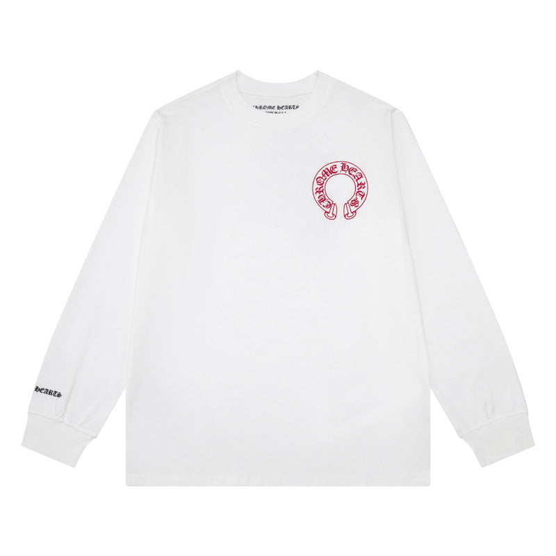 CHH  Heart Long Sleeve Shirt Unisex Fashion Loose Long Sleeve Shirt