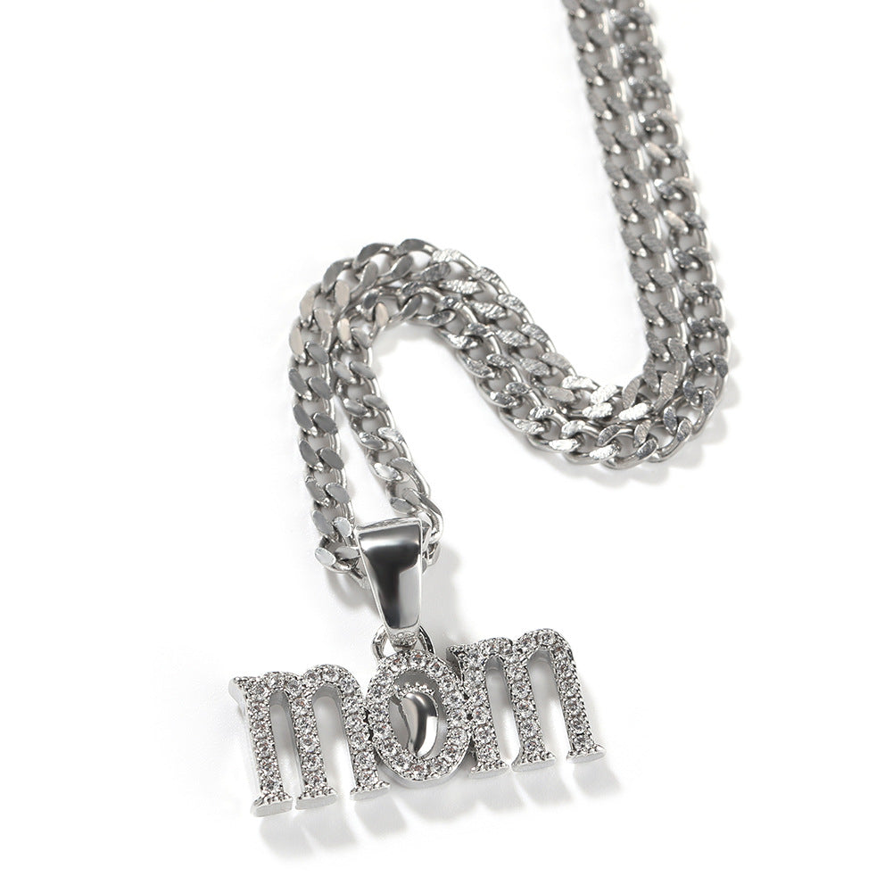 Jewelry MOM Pendant Trend Collarbone Chain Necklace Alphabet Pieces