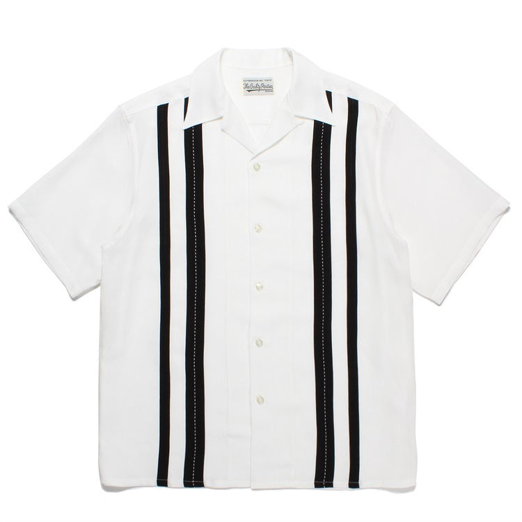 GUILTYPARTIES TIGER Shirts 23SS TWOTONE SHIRT Striped color-matching Hawaiian short-sleeved shirt