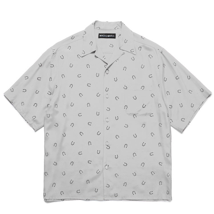 GUILTYPARTIES TIGER Shirts U-Magnet Full Print Casual Hawaiian Lapel Short Sleeve Shirt