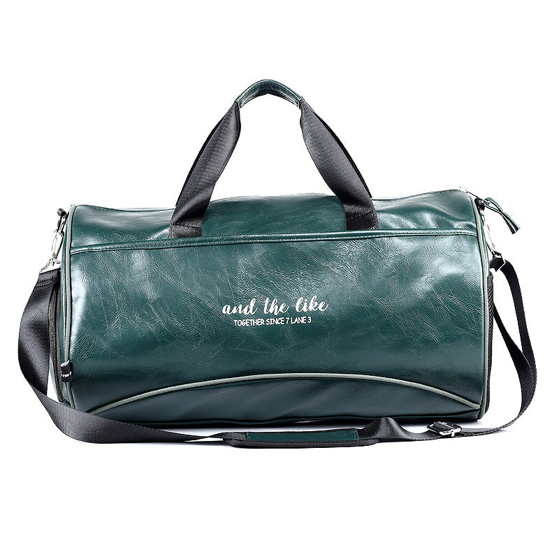 Leather duffel bag fashion shoulder messenger bag sports bag men's travel bag fitness bag women's portable training bag