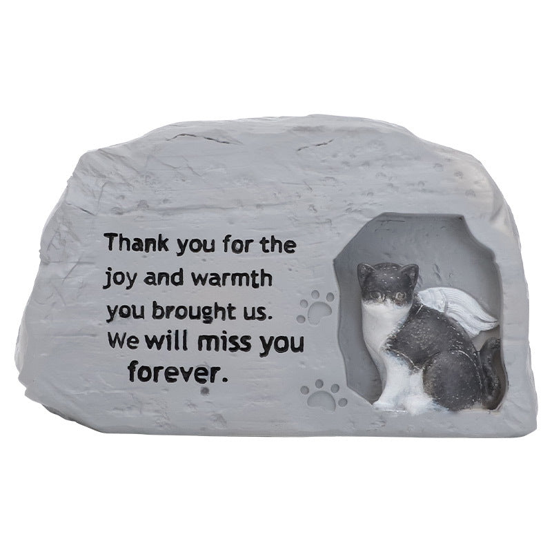 Pet Grave Marker Resin Pet Funeral Urn Storage Box Cat Dog Funeral Memorial Supplies
