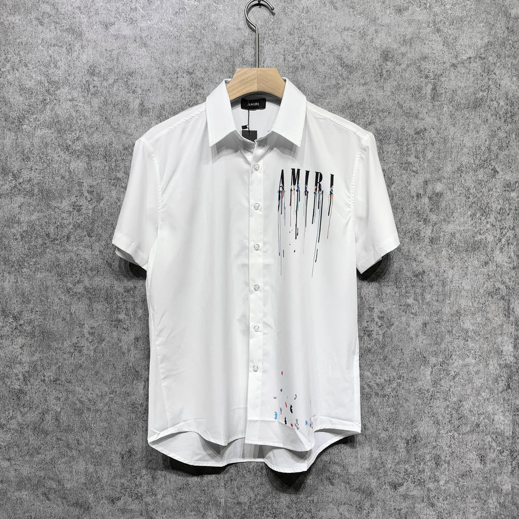 Amiri T Shirt Color Splash Ink