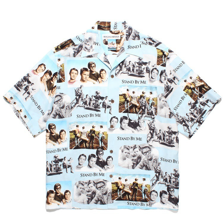 GUILTYPARTIES TIGER Shirts Joint Accompany Me Rayon Lapel Hawaiian Short Sleeve Shirt