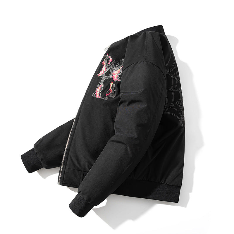 Mens Vintage Jackets Autumn/Winter Embroidered Jackets Vintage Baseball Uniforms