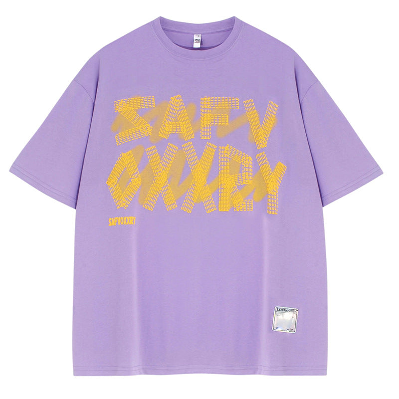 High-quality pure cotton T-shirt American street men and women loose