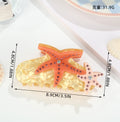 Summer ocean wind starfish grab clip, diamond-encrusted acetic acid shark clip, girly heart versatile advanced