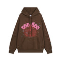 Sp5der Hoodie & Sweatpants Spider Web Velvet Sport Suit
