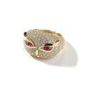 Rings Owl Ring Hip Hop Copper Set 5A Zircon Spectrum Animal