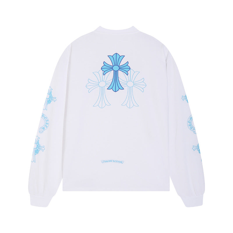 CHH  Heart Long Sleeve Shirt Unisex Fashion Loose Long Sleeve Shirt