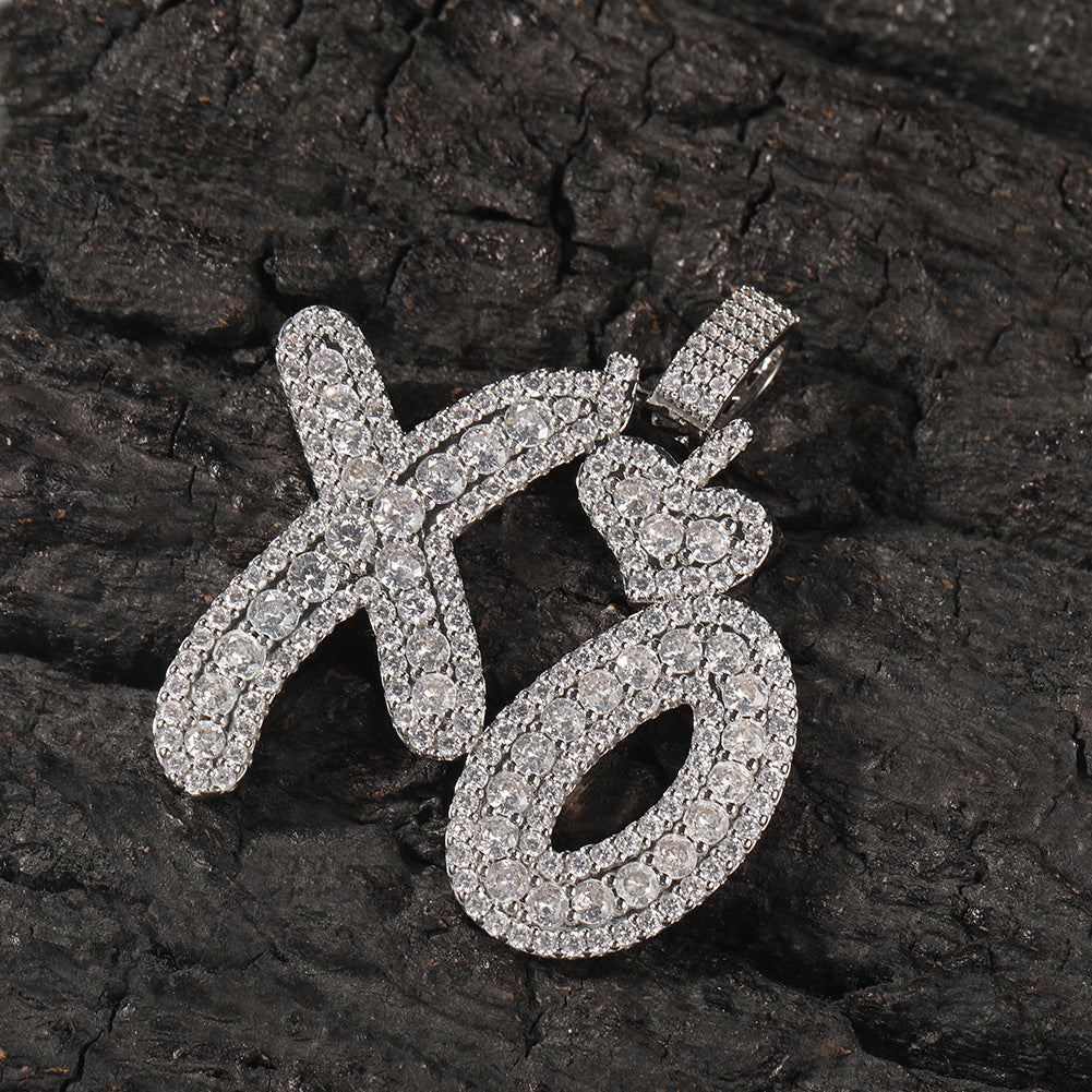 Jewelry Hip Hop Gummy Love XO Letter Pendant Men and Women Necklaces Word Up St. Valentine's Spectrum