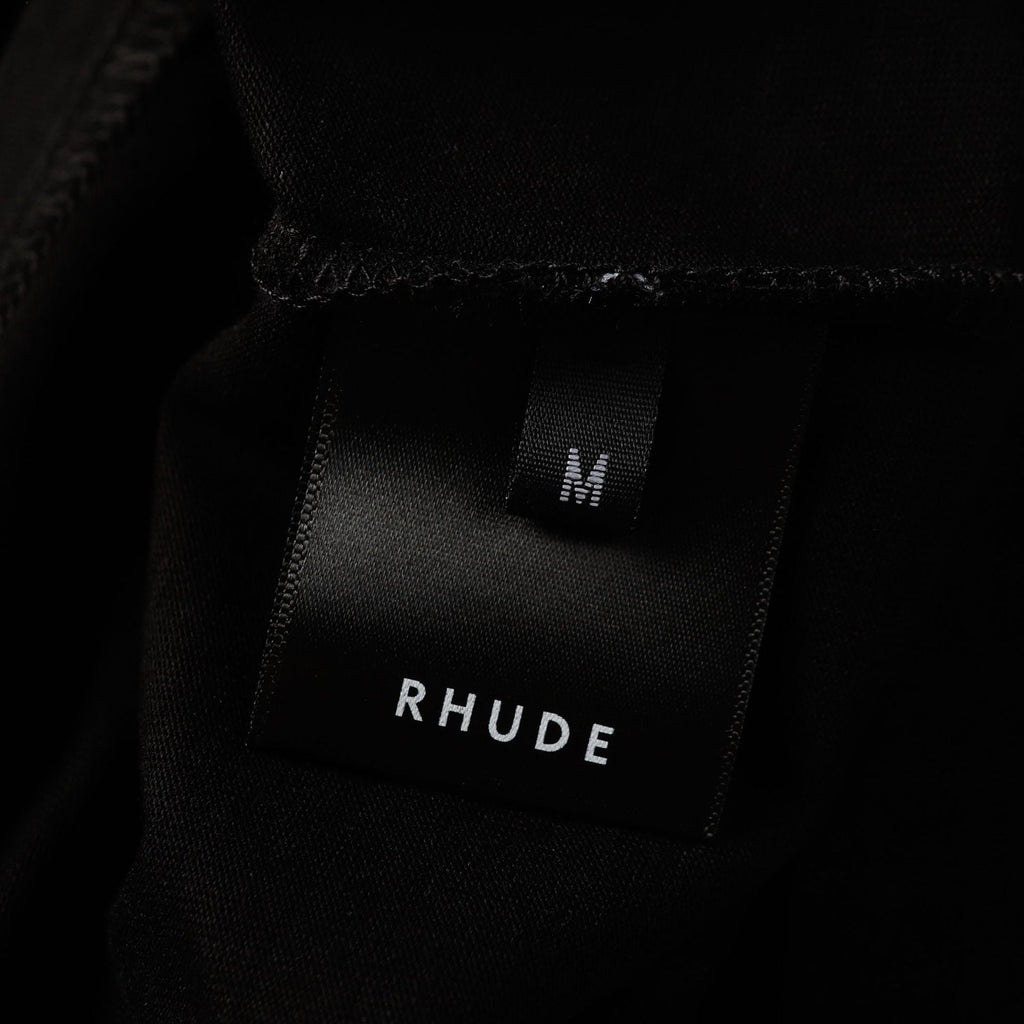 Rhude T Shirt Striped Sunset Snow Mountain Print Short Sleeve T-Shirt