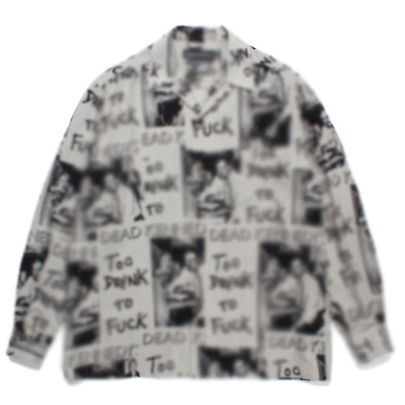 GUILTYPARTIES TIGER Long sleeved shirt printed long-sleeved shirt men's and women's trendy brand street loose Hawaiian shirt