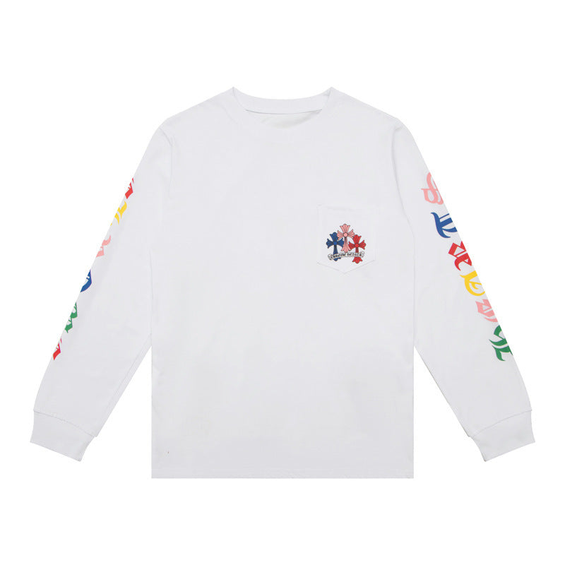 CHH  Heart Long Sleeve Shirt Unisex Fashion Loose Long Sleeve Shirt