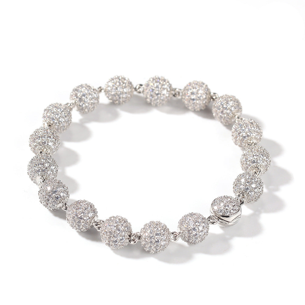 Bracelet Hip Hop Bracelet Microencrusted Zircon Beads Spectrum St. Valentine's