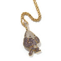 Jewelry Ghost Demon Pendant Copper with Zircon Spectrum