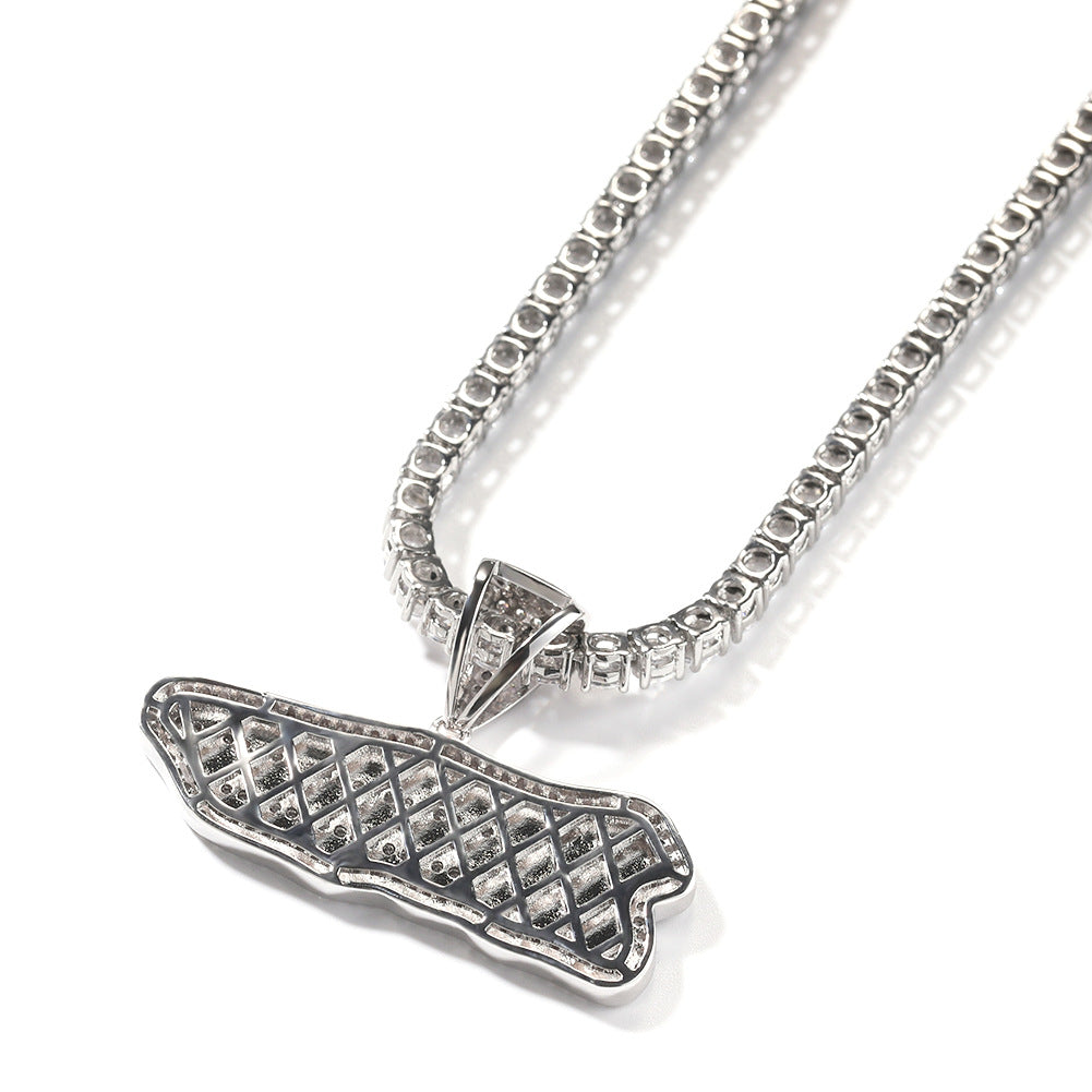 Jewelry Hip Hop Copper Flag Pendant Street Diamond Spectrum Royalty